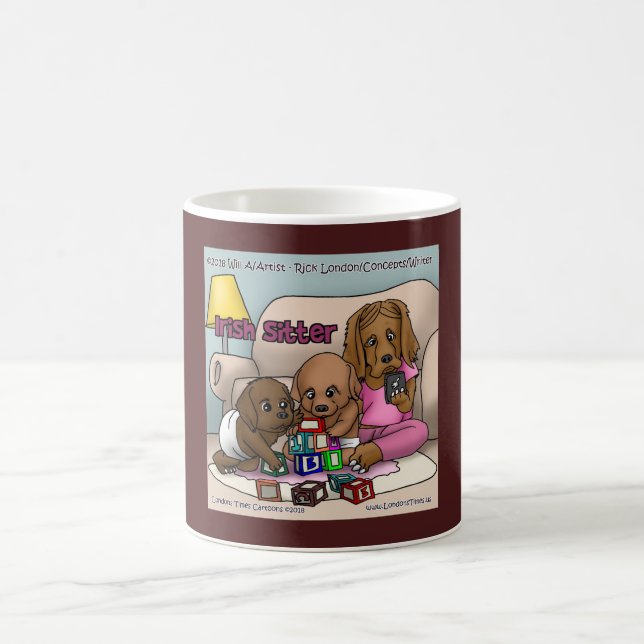 Mug de café drôle Chien de Garde d'Enfants Irlanda (Centre)