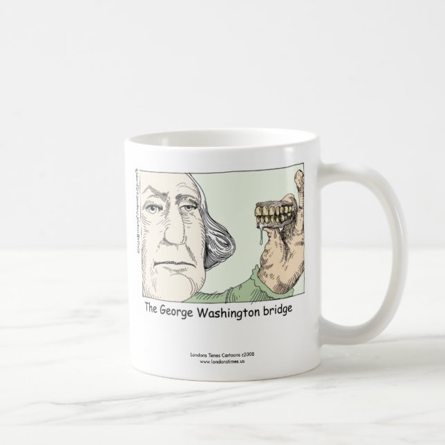 Mug de café drôle du pont George Washington (Droite)