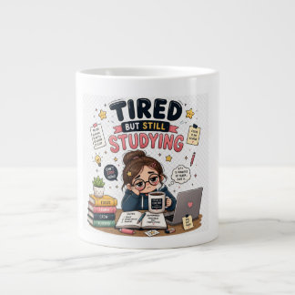 Mug de café drôle pour étudiant fatigué mais qui c