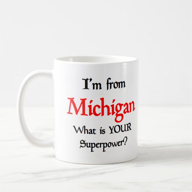 mug de café du michigan (Gauche)
