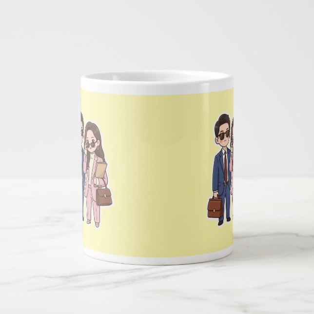 Mug de Café du Mignon Couple d'Avocats de K-Drama  (Devant)