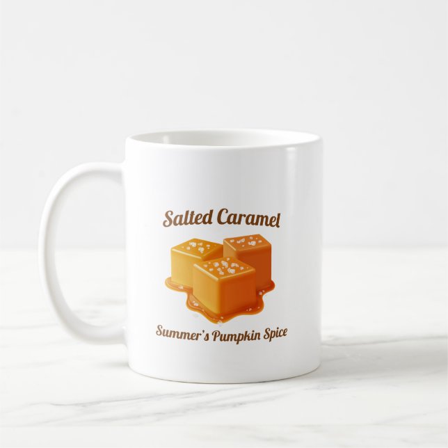 Mug de café en caramel salé humoristique (Gauche)
