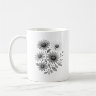 Mug de café en céramique - Design de marguerite - 