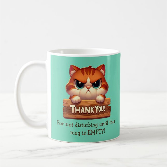 Mug de café en chat amusant - personnalisable (Gauche)