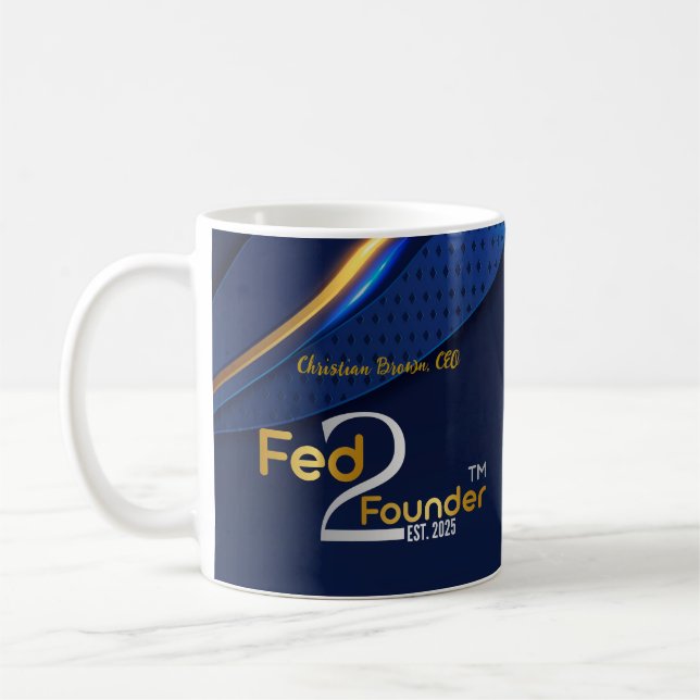 Mug de café Fed2Founder - Personnalisé (Gauche)