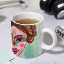 Mug de café (femme lunatique - 01)