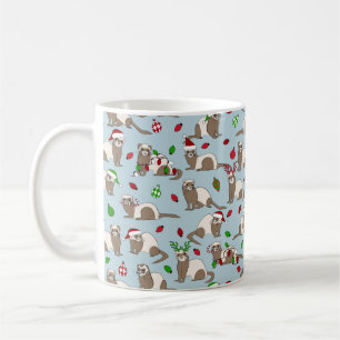 Mug de café Ferret de Noël