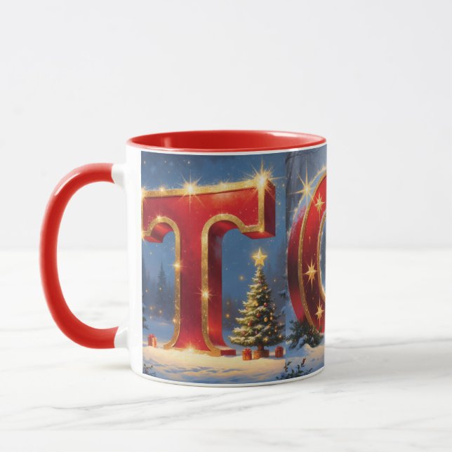 Mug de café festif de Noël TOY (Gauche)