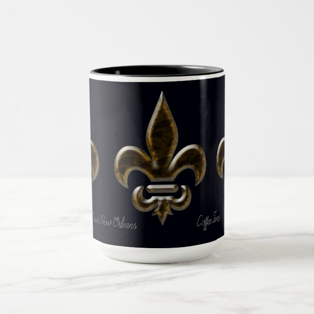 Mug de café Fleur de lis de la Nouvelle-Orléans (Centre)