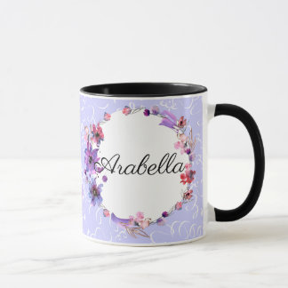 Mug de café : Fleurs violettes Sublimation envelop