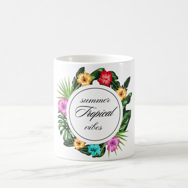Mug de café floral tropical (Centre)