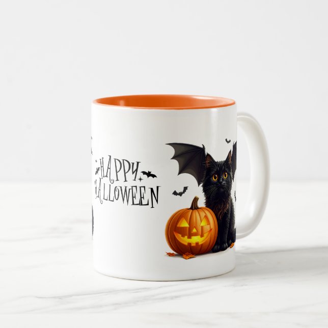 Mug de café Halloween (Devant droit)