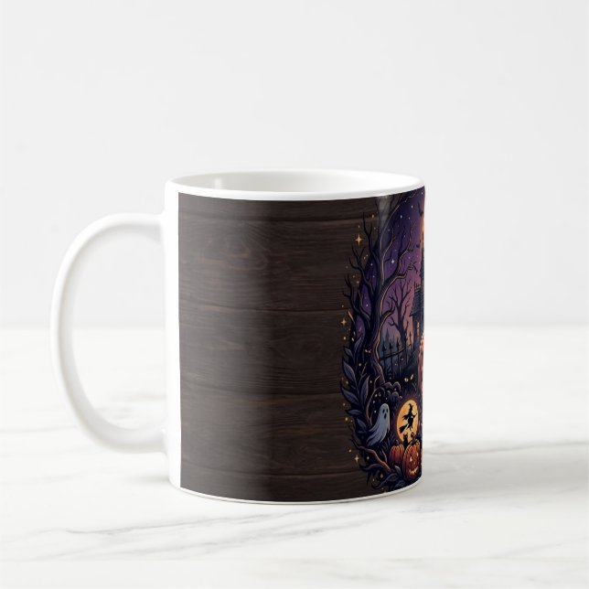 Mug de café Halloween Manoir Hanté (Gauche)
