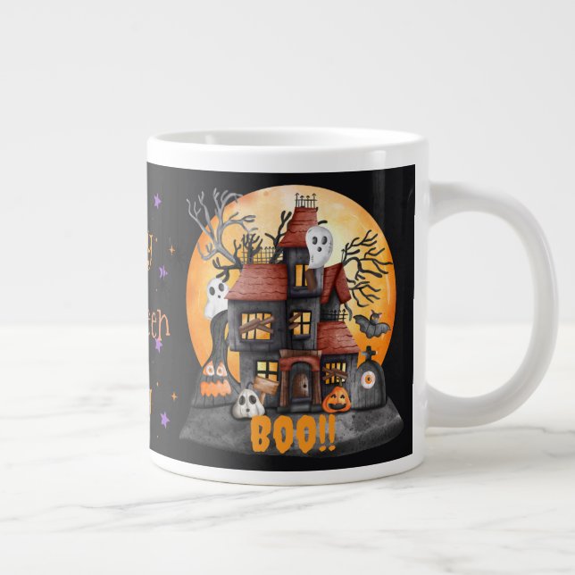 Mug de café Halloween personnalisé (Droite)