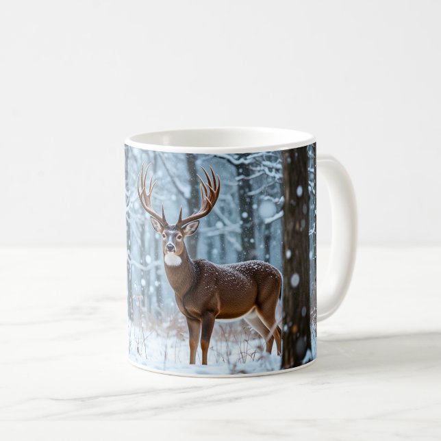 Mug de café Hiver Buck (Devant droit)