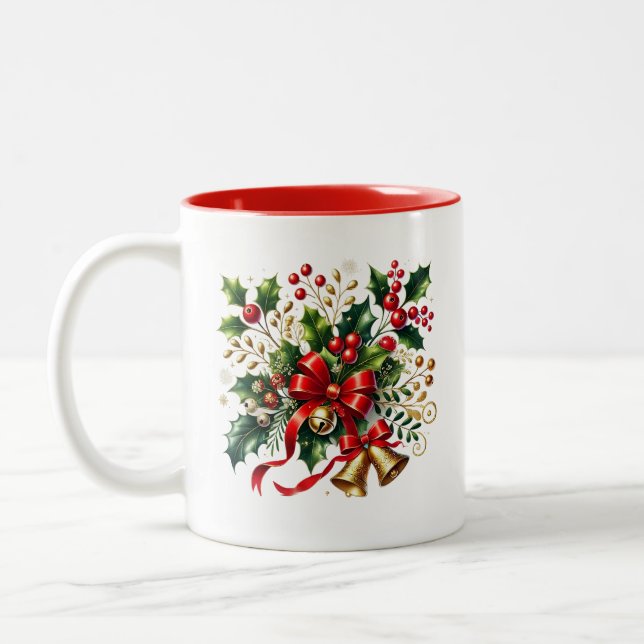 Mug de café Holiday Holly (Gauche)