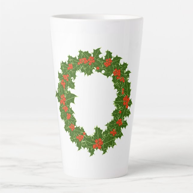 Mug de café Holly Wreath Christmas (Devant)