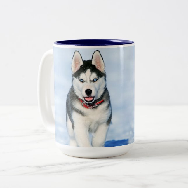 Mug de café Husky Sibérien (Devant gauche)