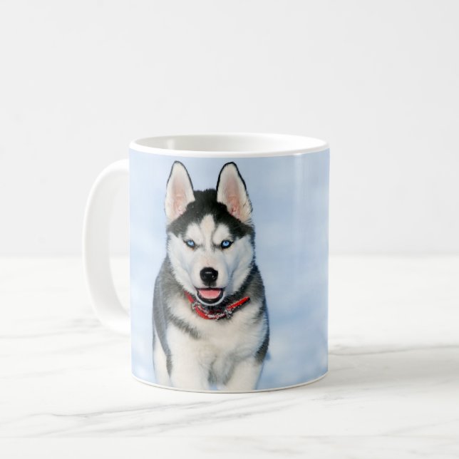 Mug de café Husky Sibérien (Devant gauche)