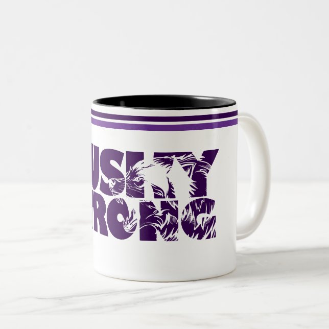 Mug de café Husky Strong (Devant droit)