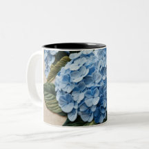 Mug de café Hydrangea bleu