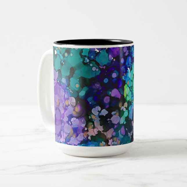 Mug de café Hydrangea violet (Devant gauche)