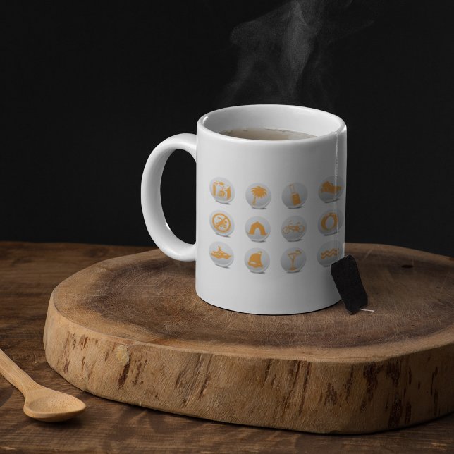 Mug de café Icons du Tourisme (Créateur téléchargé)