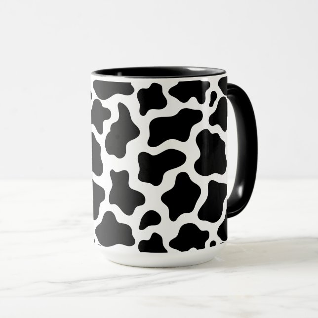 Mug de café imprimé de vache (Devant droit)