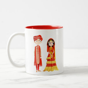Mug de café indien marié et de chambre