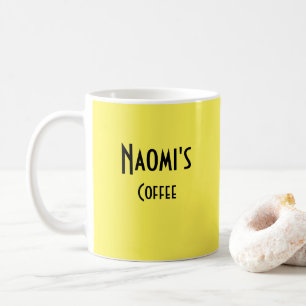 Mug de café jaune personnalisé