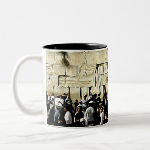 Mug de café juif de Jérusalem dans le mur occident