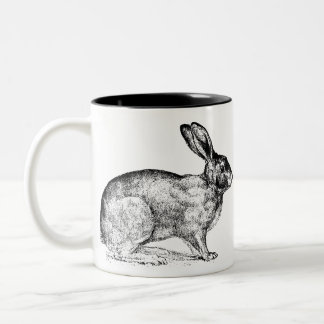 Mug de café lapin noir et blanc