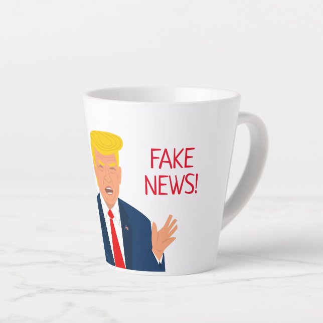 Mug de café latte dessin animé drôle président Tru (Angle droit)