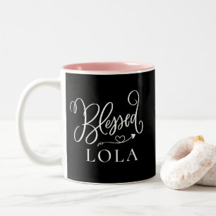 Mug de café Lola bienheureuse moderne