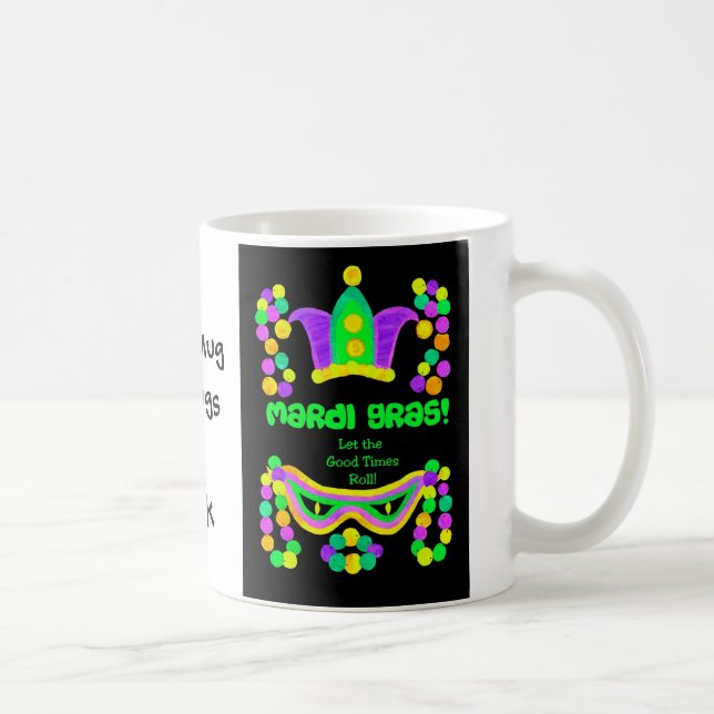 Mug de café Mardi Gras coloré à personnaliser (Droite)