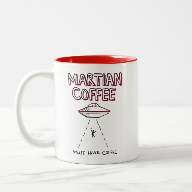 Mug de café martien - Il faut du café (Gauche)
