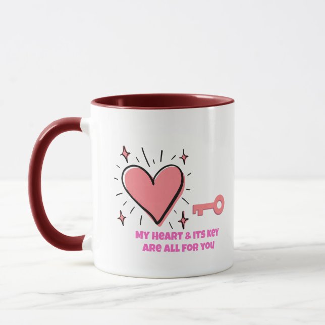 Mug de café mignon d'amour (Gauche)