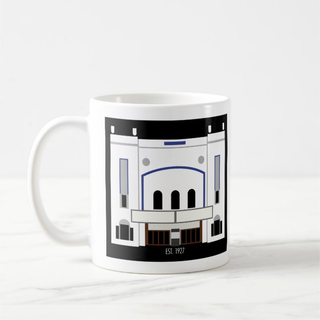 Mug de café minimaliste Columbia Theatre (Gauche)