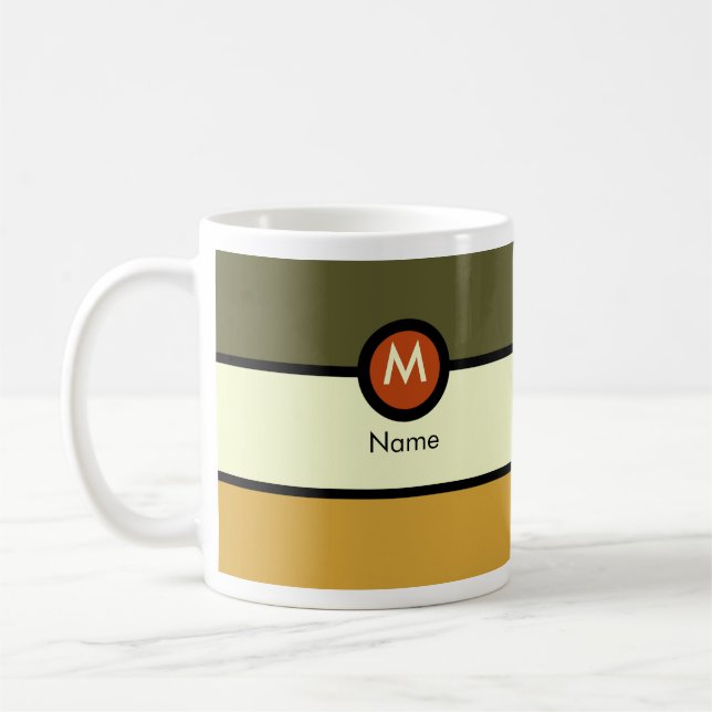 Mug de café Monogram moderne (Gauche)