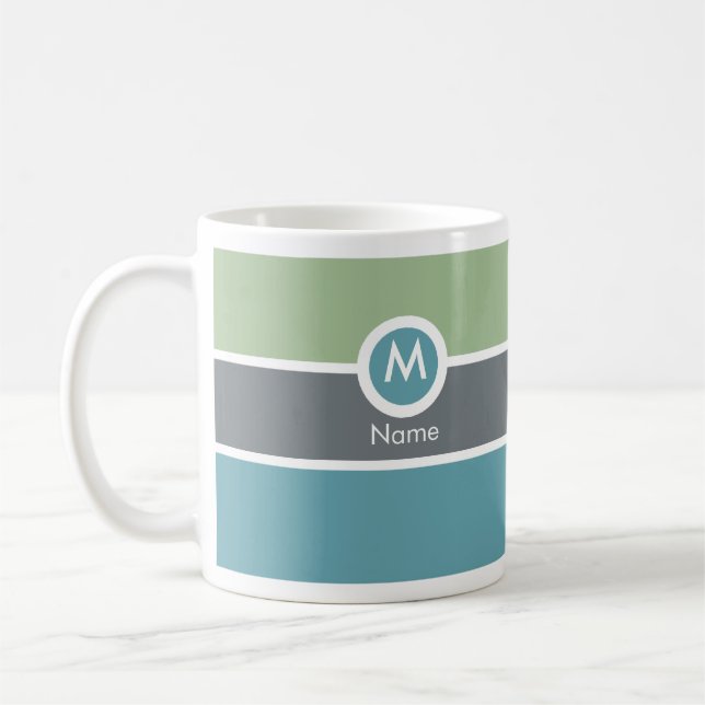 Mug de café Monogram moderne (Gauche)