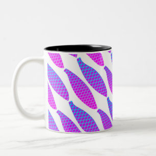 Mug de café motif de poisson coloré