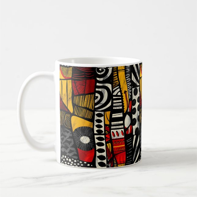Mug de café Motif tribal africain (Gauche)