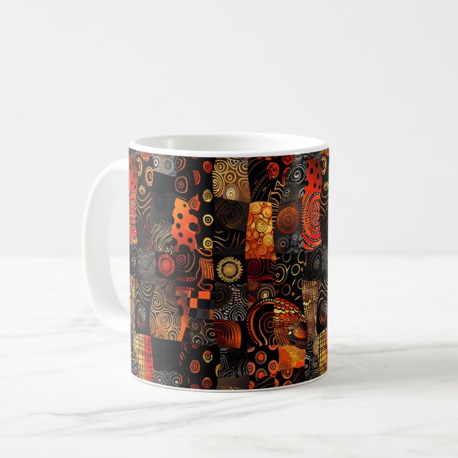 Mug de café Motif tribal africain (Devant gauche)
