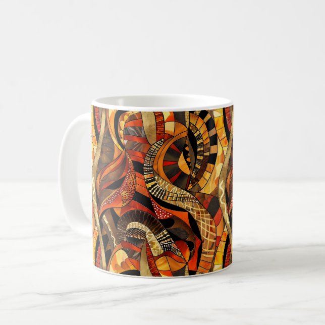 Mug de café Motif tribal africain (Devant gauche)