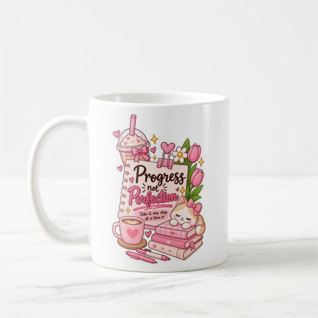 Mug de café motivant mignon  (Gauche)