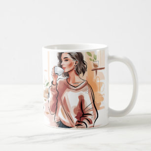 Mug de café motivationnel - Alimenté par l'ambitio