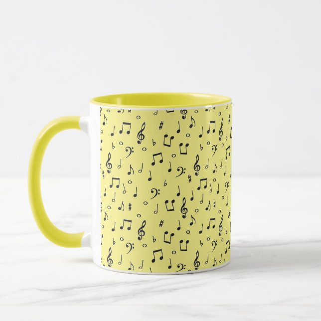 Mug de café musical noir (Gauche)
