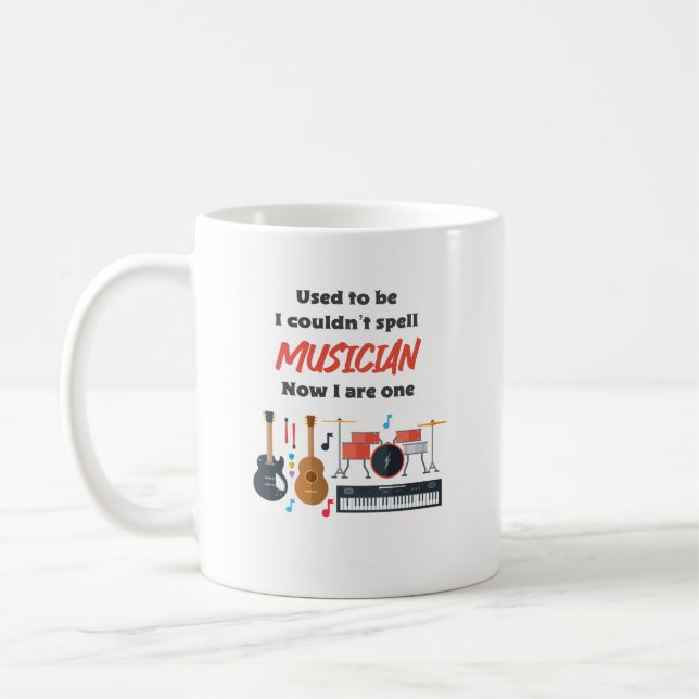 Mug de café musicien amusant (Gauche)