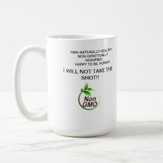 Mug de café non OGM, sain et heureux