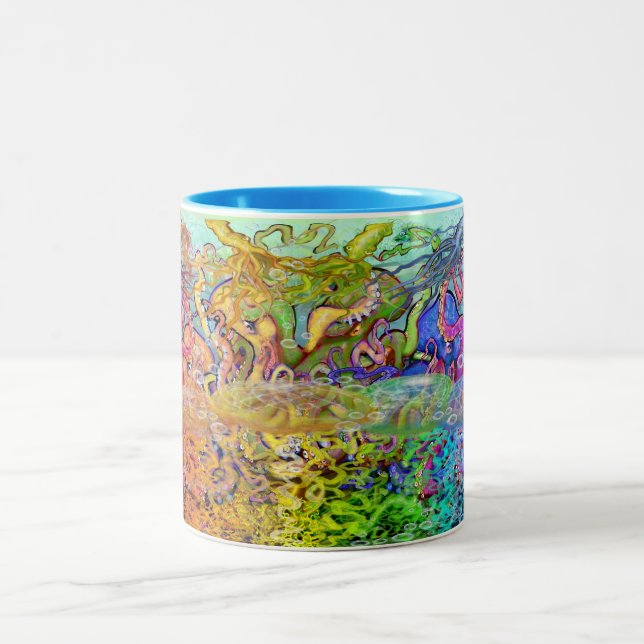 Mug de café octopi à deux tons (Centre)